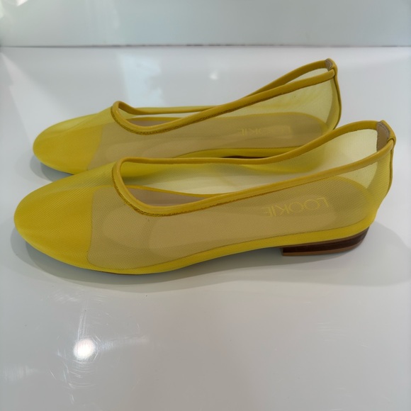 Lookie Atelier Yellow Mesh Ballet Flats - Picture 4 of 9